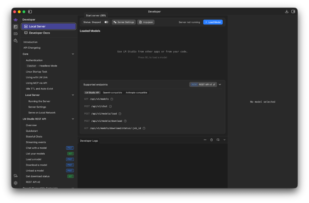Configuring Local Server in LM Studio
